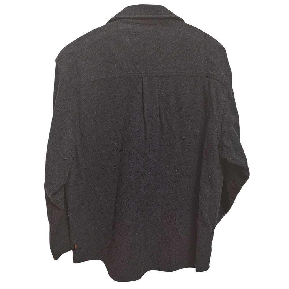 Moose Creek Mens Dark‎ Gray Button Up Flannel Shirt with Chest Pocket Sz Med - Picture 2 of 11